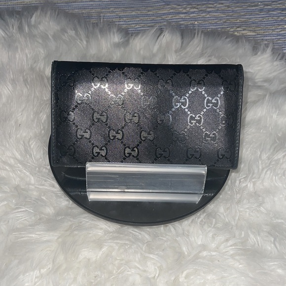 GUCCI VINTAGE CRYSTAL GUCCISSIMA GG INTERLOCKING PVC LEATHER LONG WALLET ITALY - Picture 4 of 17